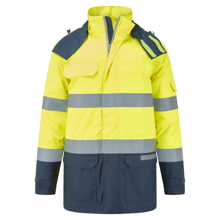 Pantaloni de iarnă Bizflame Rain+ Hi-Vis Multi-Norm Contrast FR - Galben/Navy