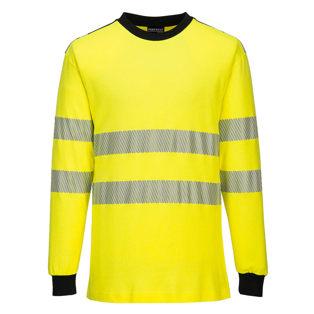 PW3 Modaflame Knit Hi-Vis FR Long Sleeve T-Shirt - Galben/Negru