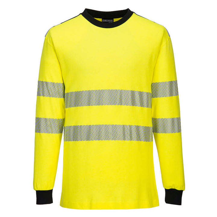 PW3 Modaflame Knit Hi-Vis FR Long Sleeve T-Shirt - Galben/Negru