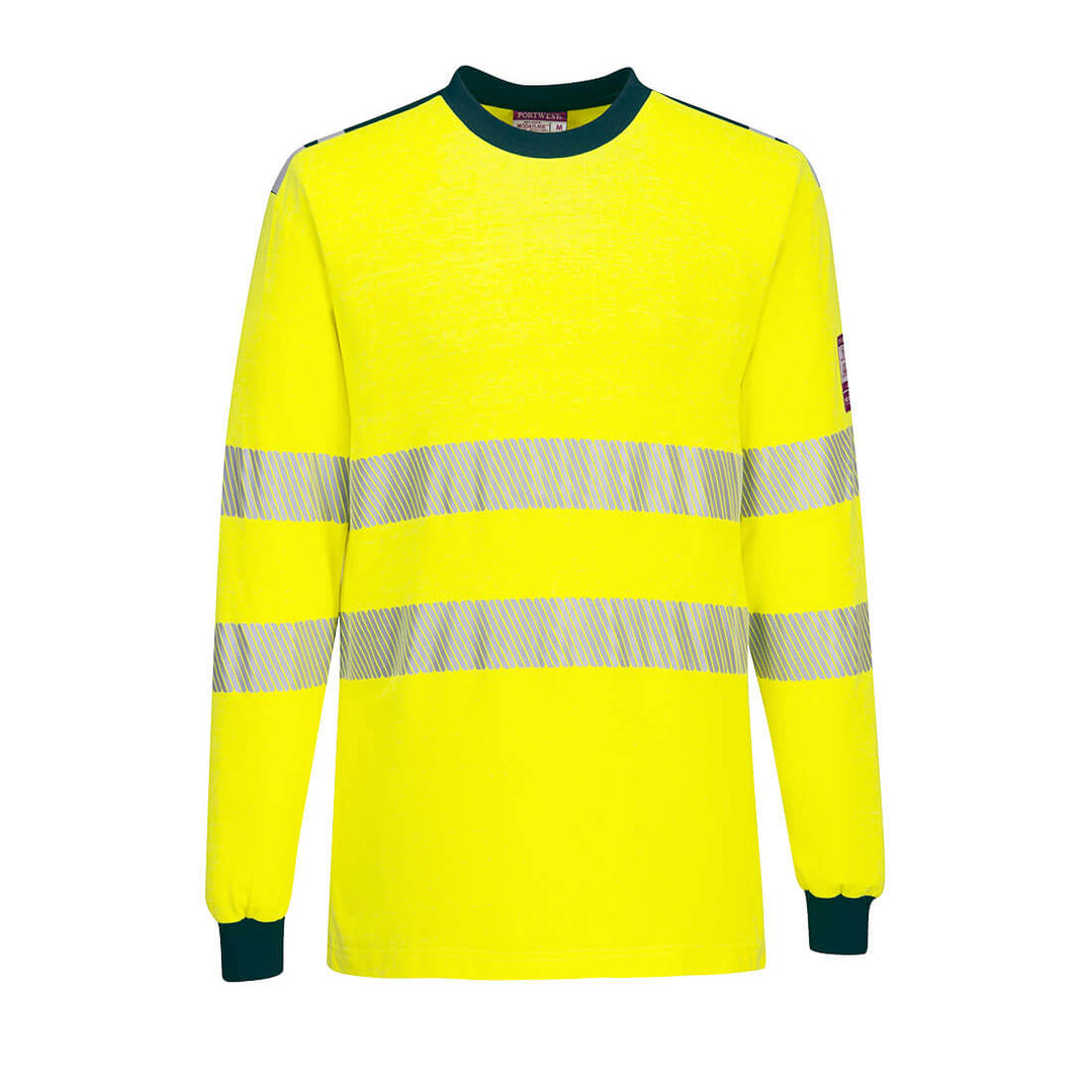 PW3 Modaflame Knit Hi-Vis FR Long Sleeve T-Shirt - Galben/Navy