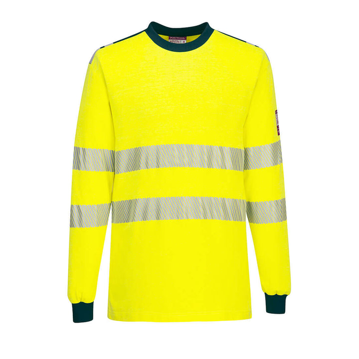 PW3 Modaflame Knit Hi-Vis FR Long Sleeve T-Shirt - Galben/Navy