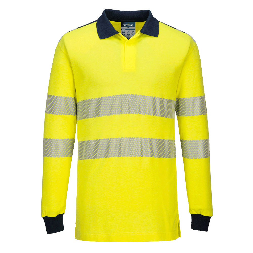 PW3 FR Modaflame Hi-Vis Polo Shirt - Galben/Navy