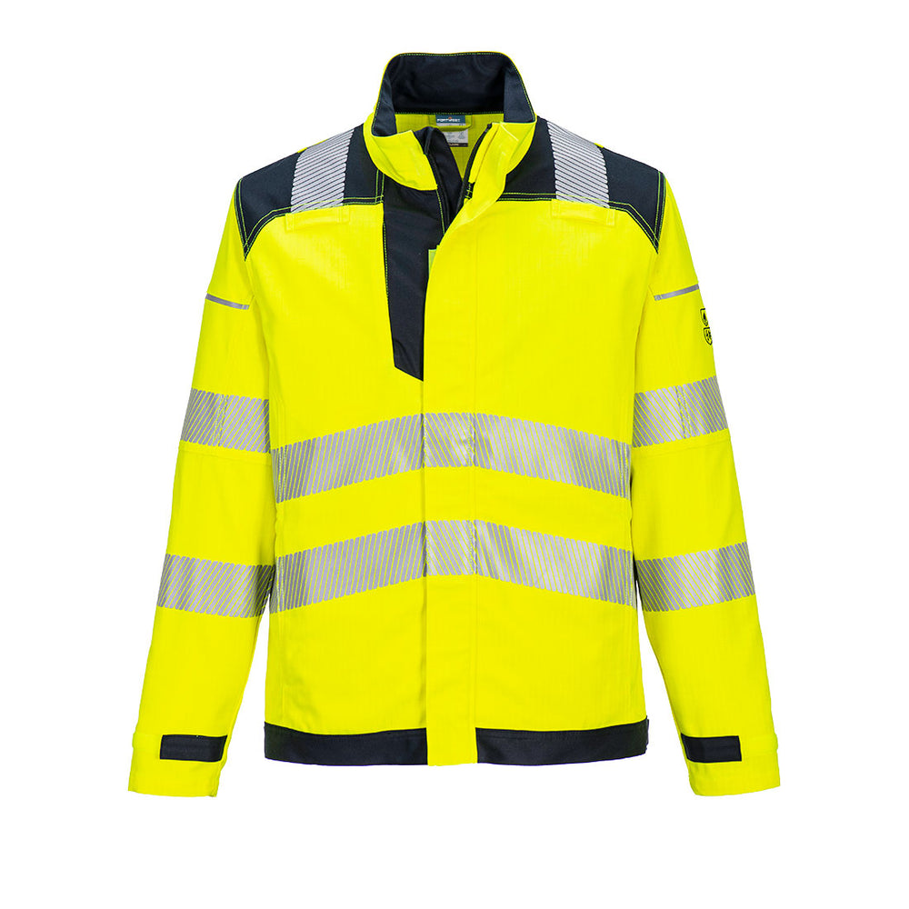 PW3 FR Modaflame Hi-Vis Work Jacket - Galben/Navy