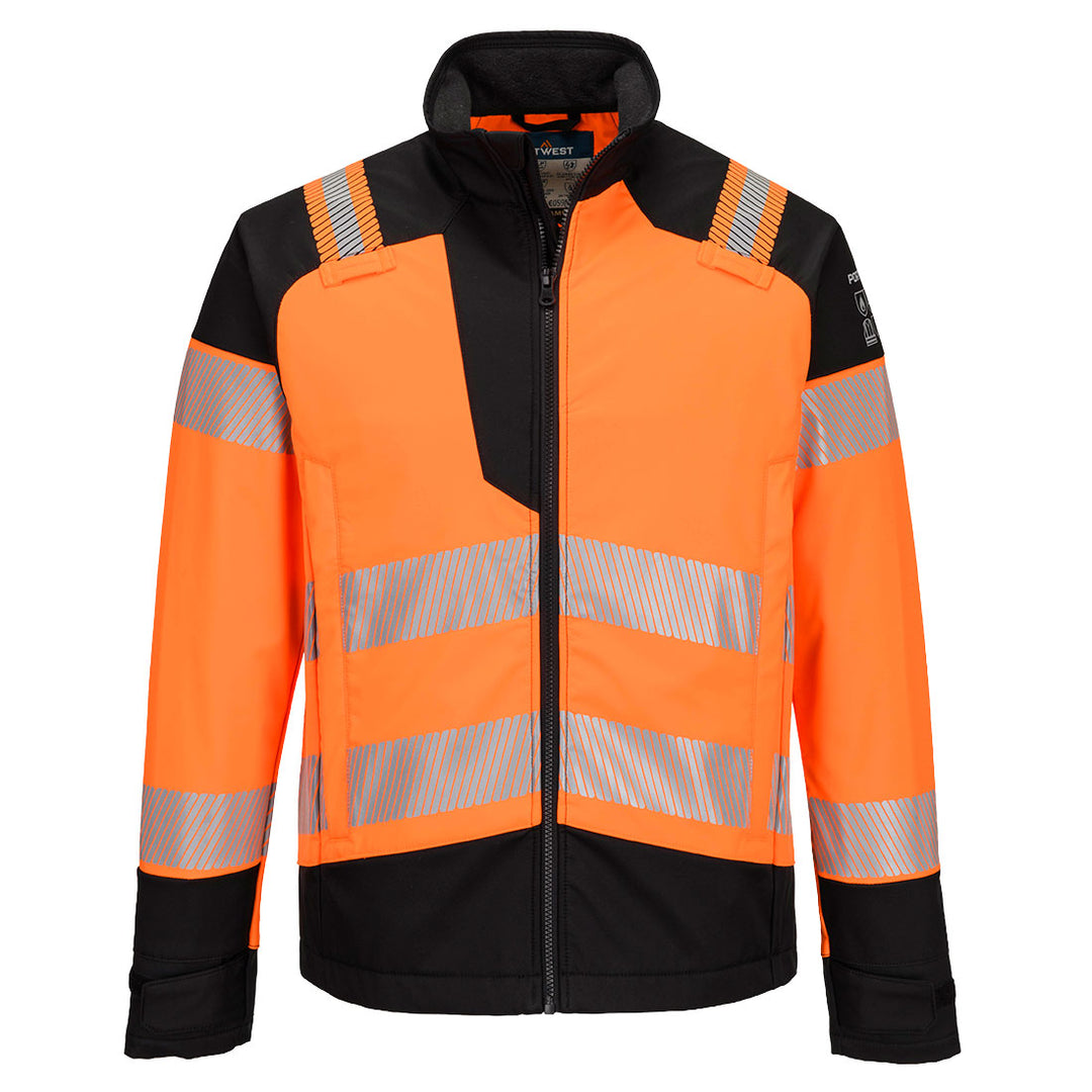 PW3 Modaflame Softshell Hi-Vis Multi-Norm FR Jacket - Portocaliu/Negru