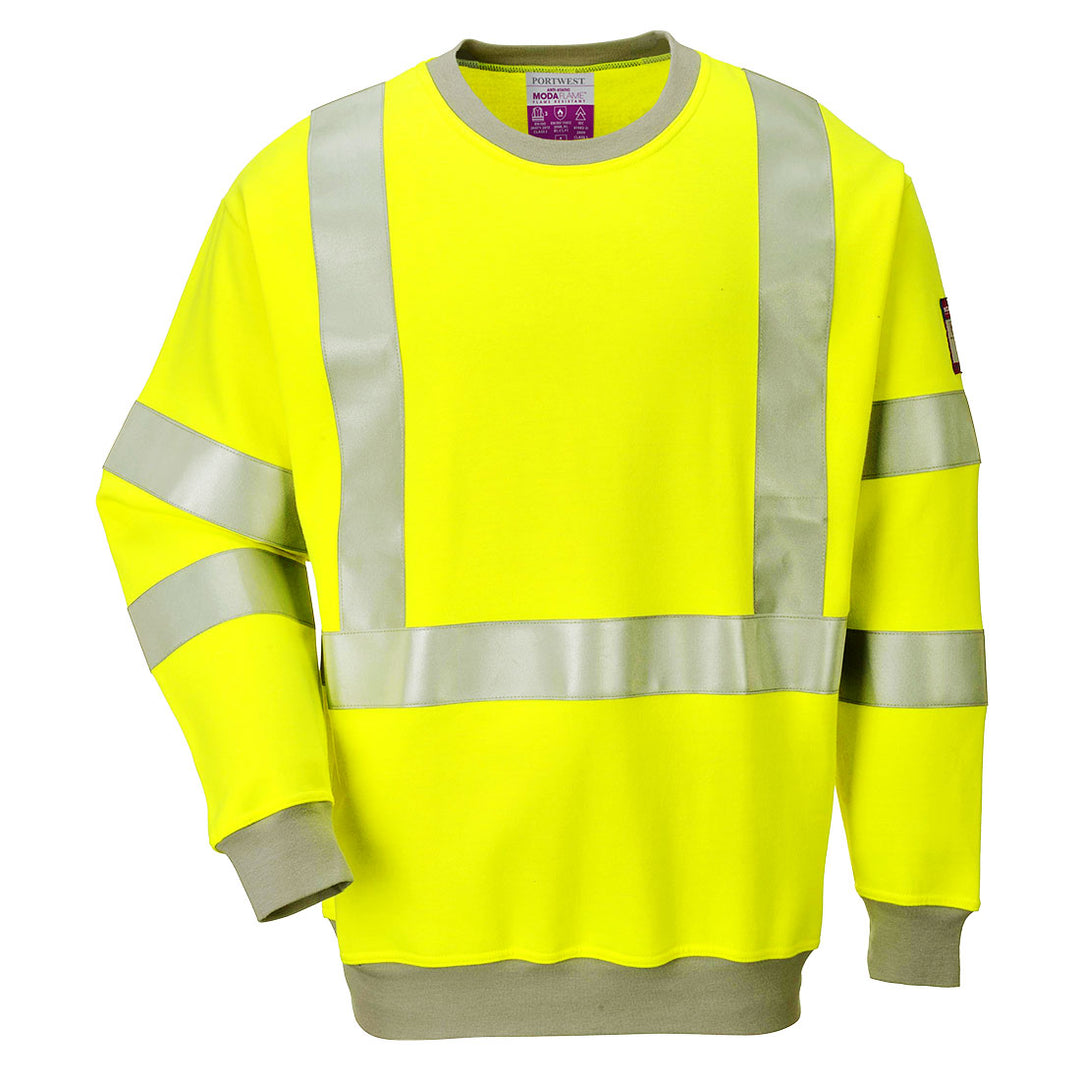 FR Modaflame Anti-Static Hi-Vis Sweatshirt - Galben