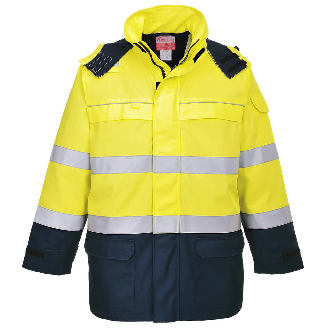 Jachetă Bizflame Rain+ Hi-Vis Arc - Galben/Navy