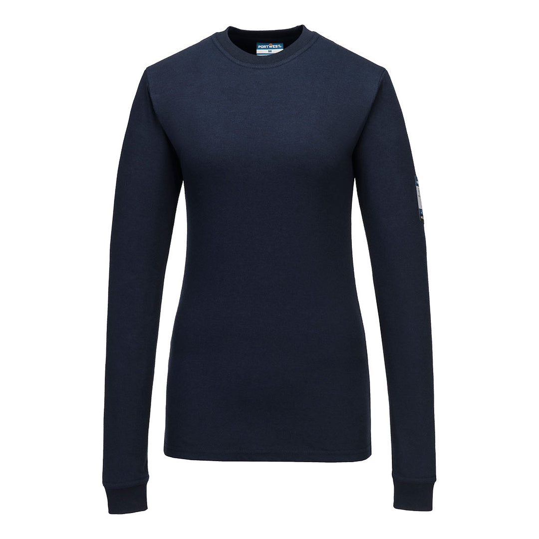 Modaflame Knit FR Cămașă polo cu mânecă lungă pentru femei - Navy