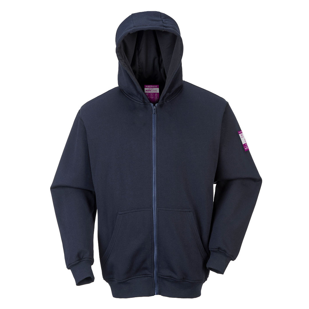 FR Modaflame Zip Front Hooded Sweatshirt - Navy