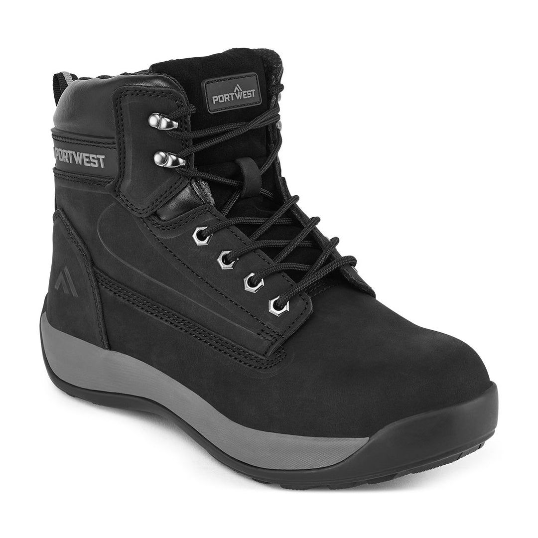 Oțel Nubuck piele Mid Boot S3 HRO - Negru
