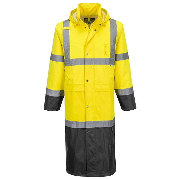 Hi-Vis Contrast Raincoat 122cm - Galben/Negru