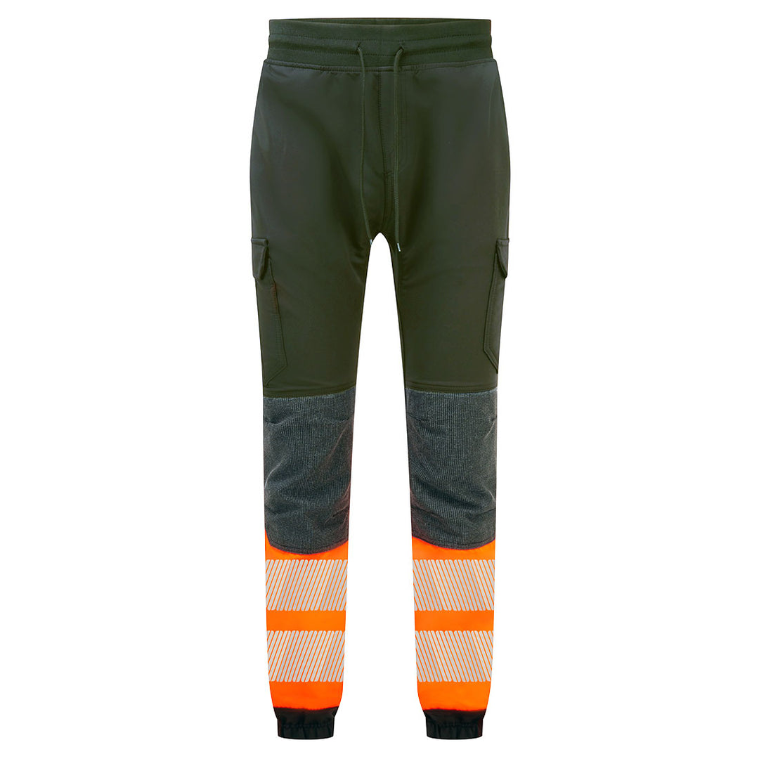 Pantaloni PW3 Hi-Vis Flexi Class 1 Jogger - Negru/Portocaliu