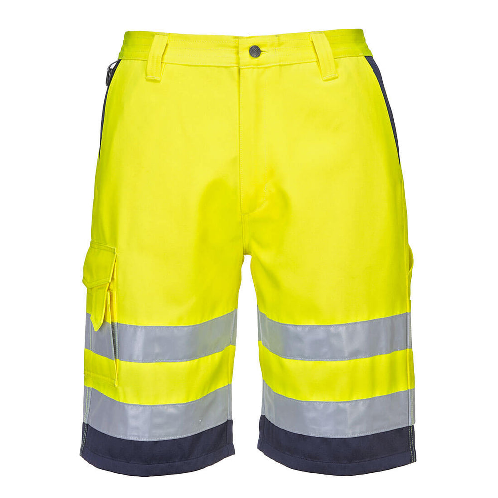 Pantaloni scurți Hi-Vis Lightweight Polycotton Hi-Vis - Galben/Navy