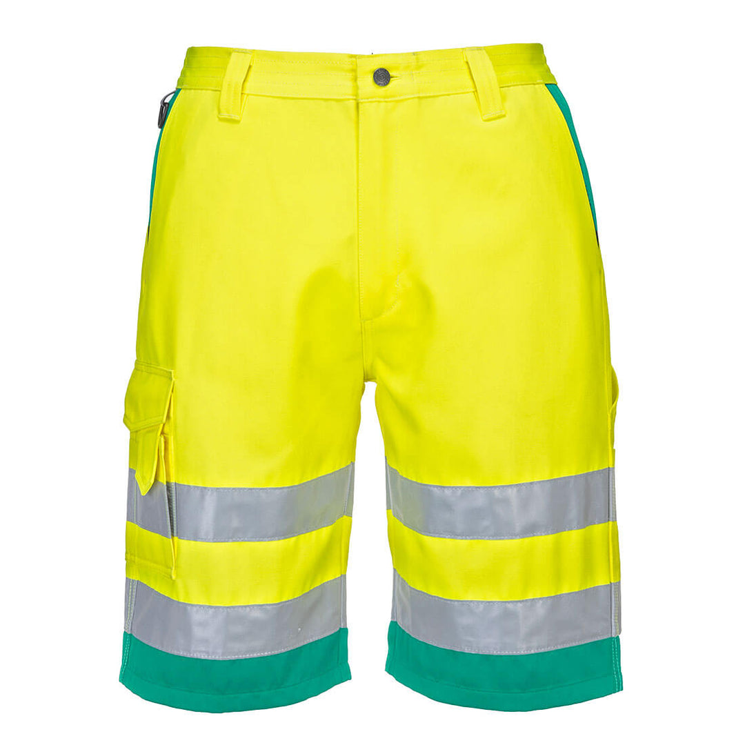 Pantaloni scurți Hi-Vis Lightweight Polycotton Hi-Vis - Galben/Teal