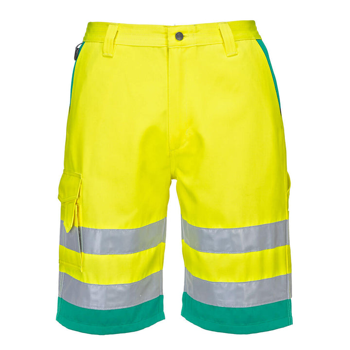 Pantaloni scurți Hi-Vis Lightweight Polycotton Hi-Vis - Galben/Teal