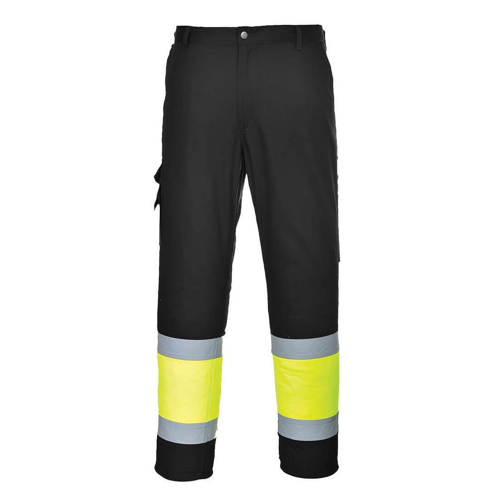 Pantaloni de serviciu Hi-Vis Lightweight Contrast clasa 1 - Galben/Negru