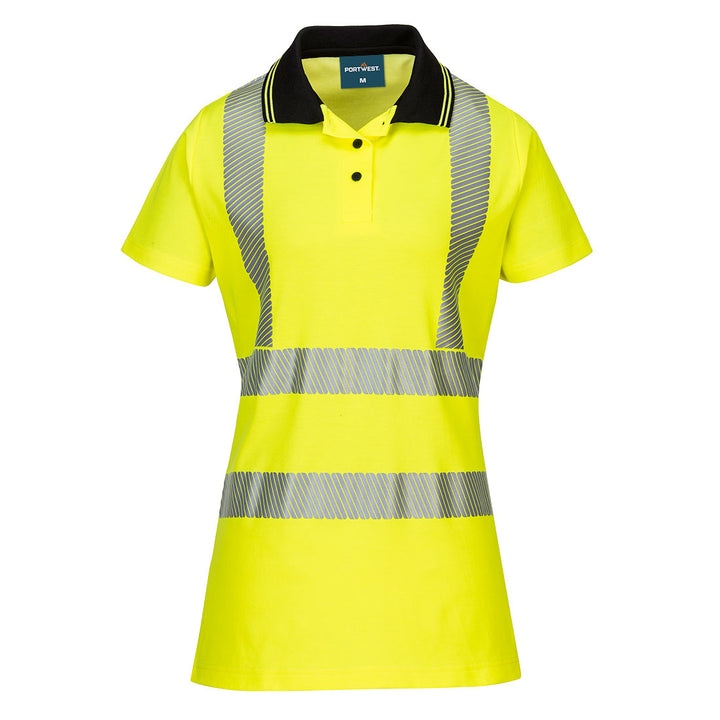 Tricou Polo Femei Pro - Galben/Negru