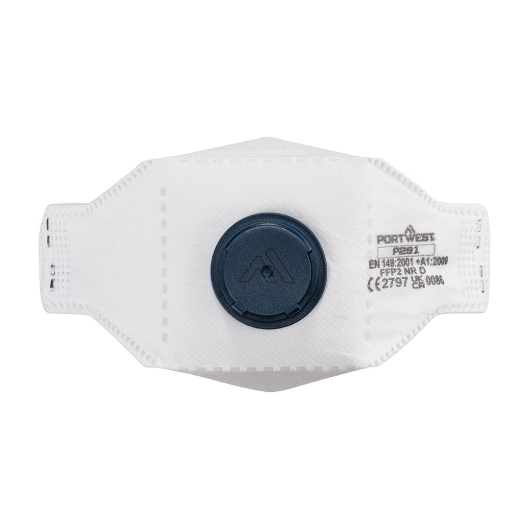 Masca de respirat EAGLE FFP2 cu valva Dolomite si pliere verticala (Pk10) - Alb