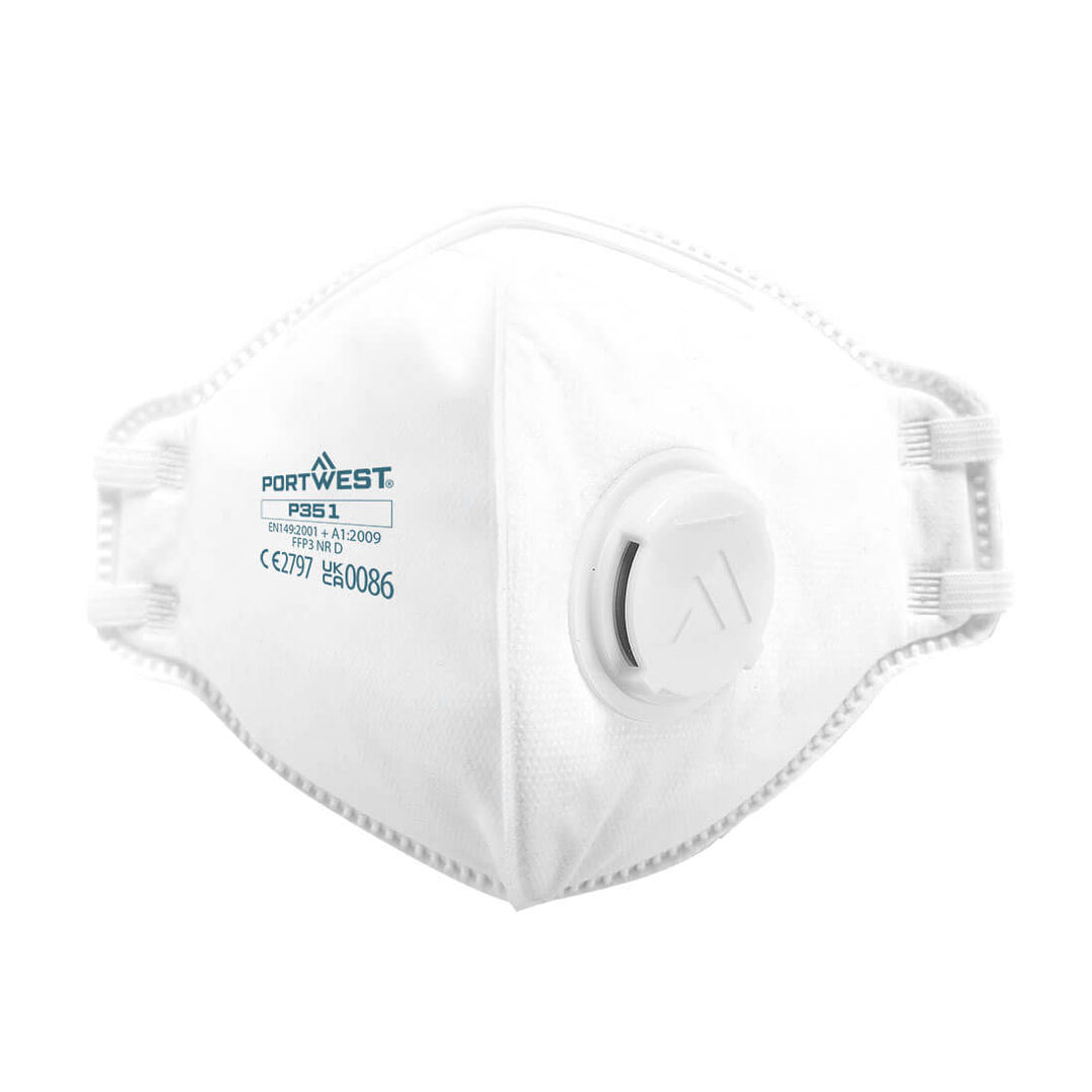 Masca de Protectie Respiratorie FFP3 cu Dolomita si pliere verticala (Pk20) - Alb