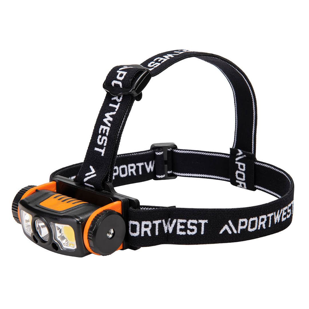 LED motion sensor USB head light - Negru/Portocaliu