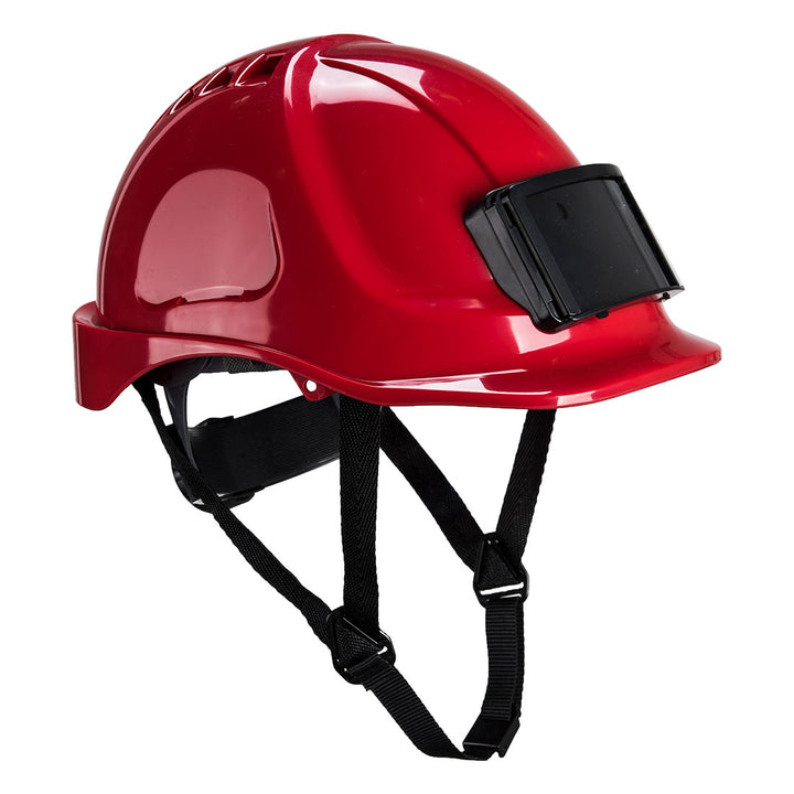 Casca Protectie Endurance cu Suport Ecuson. - Rosu