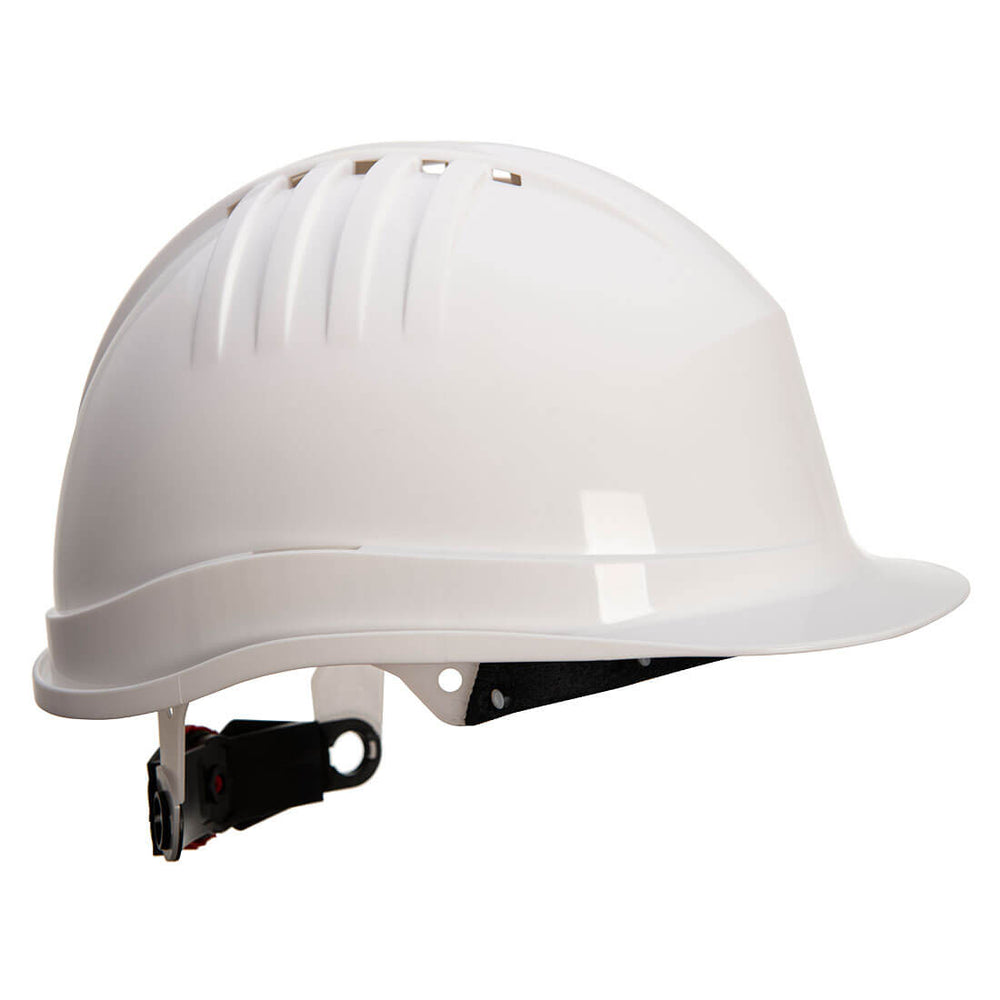 Cască de protecție Expertline (cu clichet de alunecare) - Alb