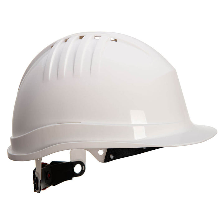 Cască de protecție Expertline (cu clichet de alunecare) - Alb