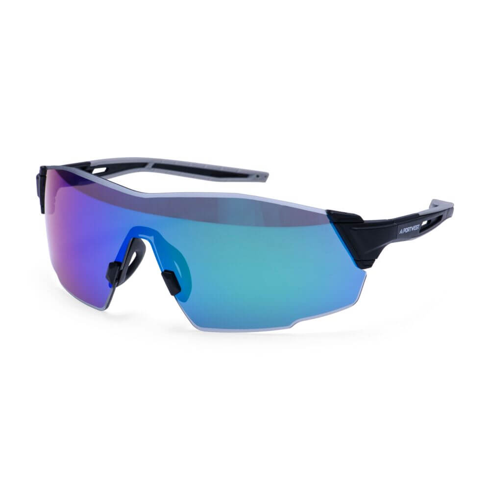 Sporty Shield Safety Glasses - Oglindă albastră