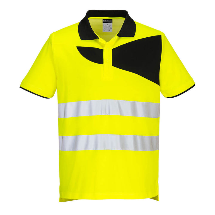 Tricou polo reflectorizant Portwest PW212 PW2 – galben/negru