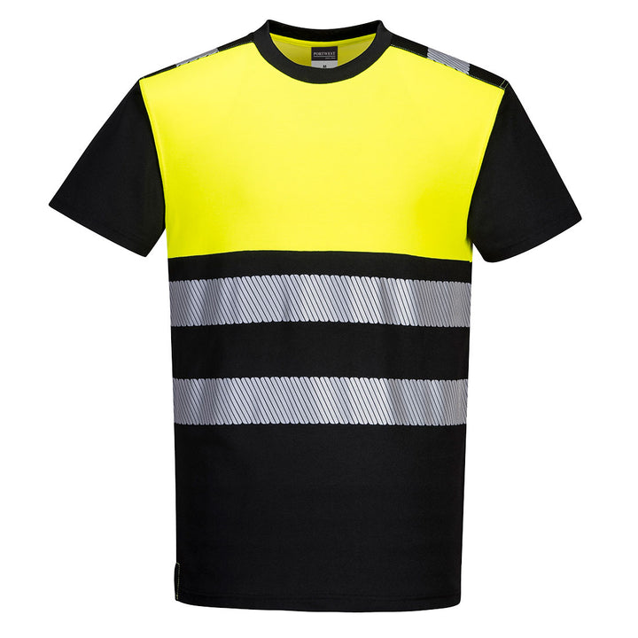 Tricou PW3 Hi Vis Clasa 1 - Negru/Galben