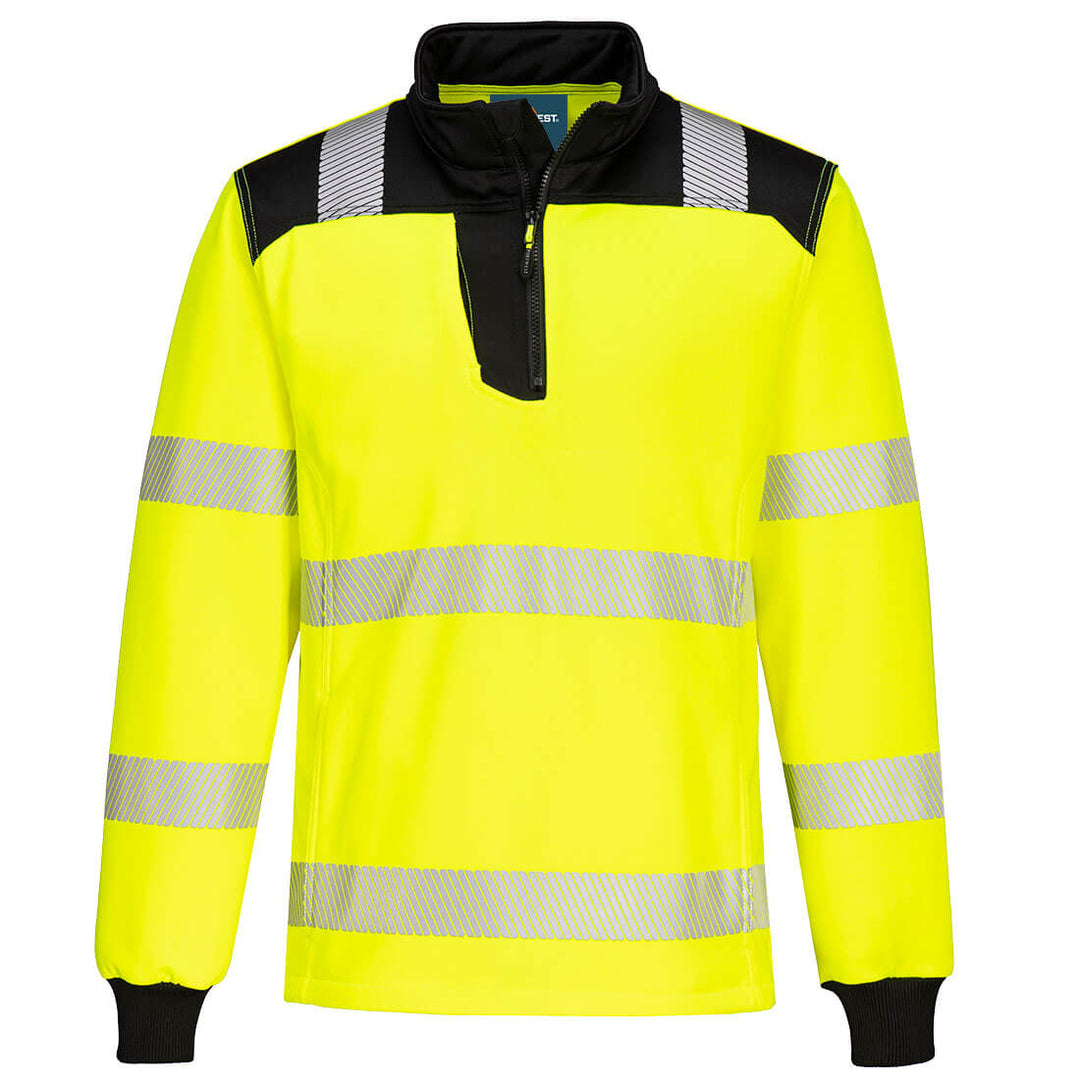 PW3 Hi-Vis 1/4 Zip Sweatshirt - Galben/Negru