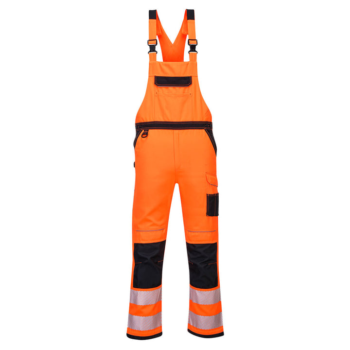 PW3 Hi Vis Bib & Brace - Portocaliu/Negru