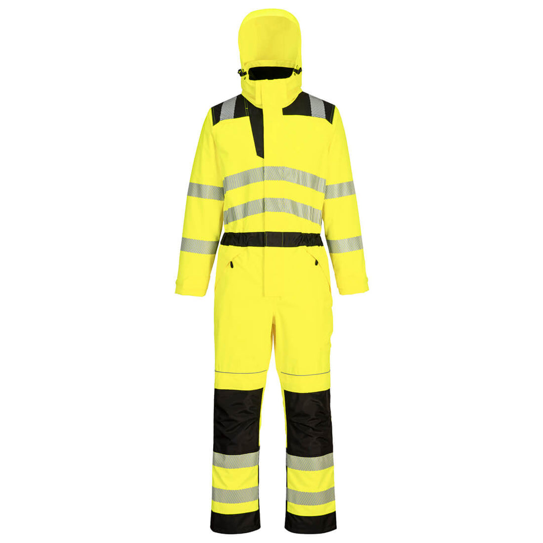 PW3  Salopetă de ploaie Hi-Vis - Galben/Negru