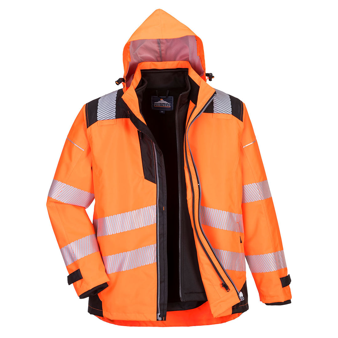 Jachetă 3-în-1 HiVis PW3 - Portocaliu/Negru