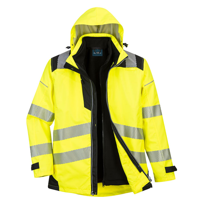 Jachetă 3-în-1 HiVis PW3 - Galben/Negru