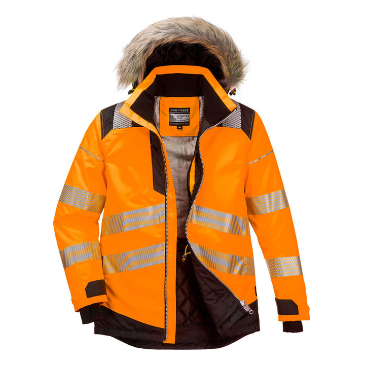 PW3 Jacheta Parka de Iarna Hi-Vis - Portocaliu/Negru