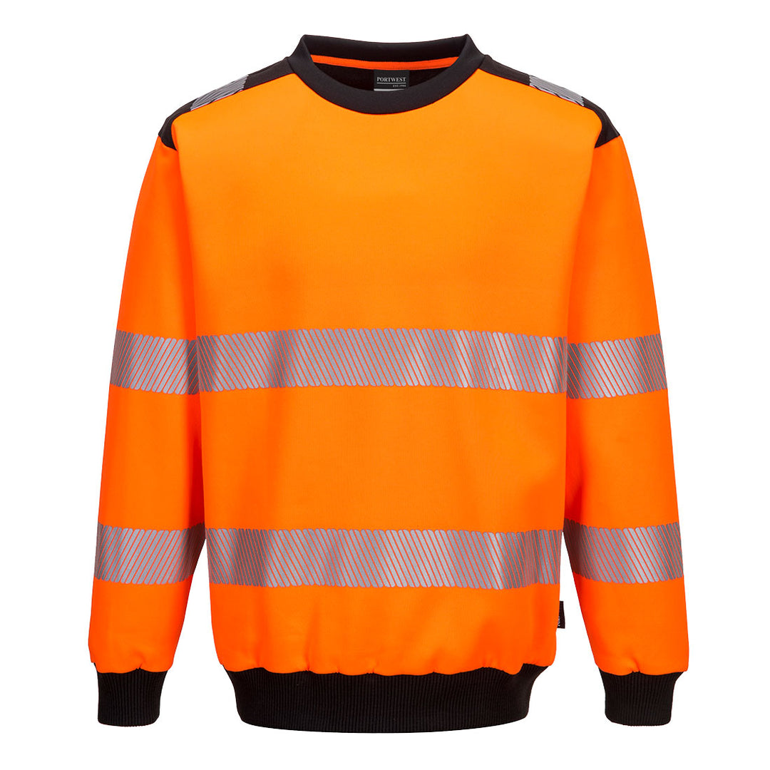 Hanorac cu guler  PW3 Hi-Vis - Portocaliu/Negru