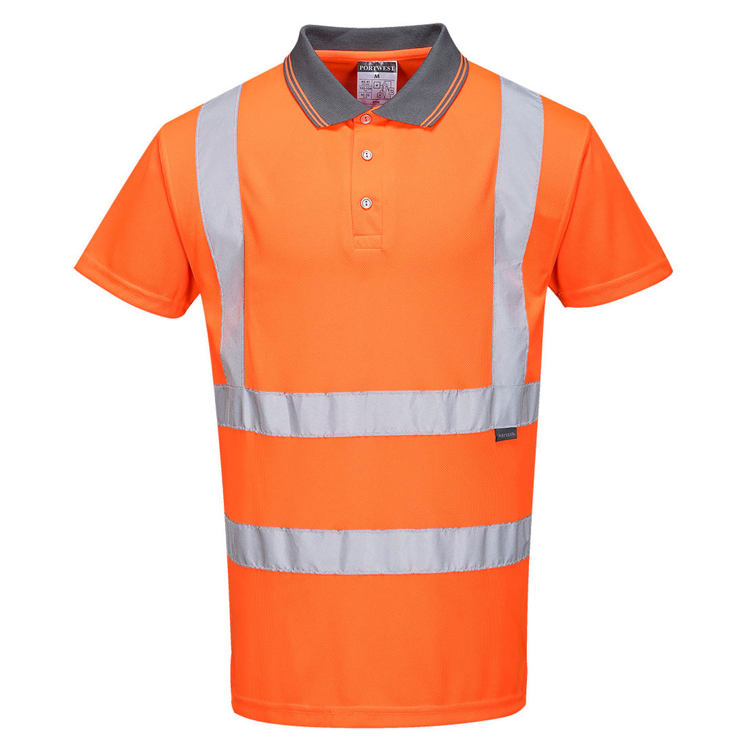 Tricou polo Hi-Vis S/S - Portocaliu