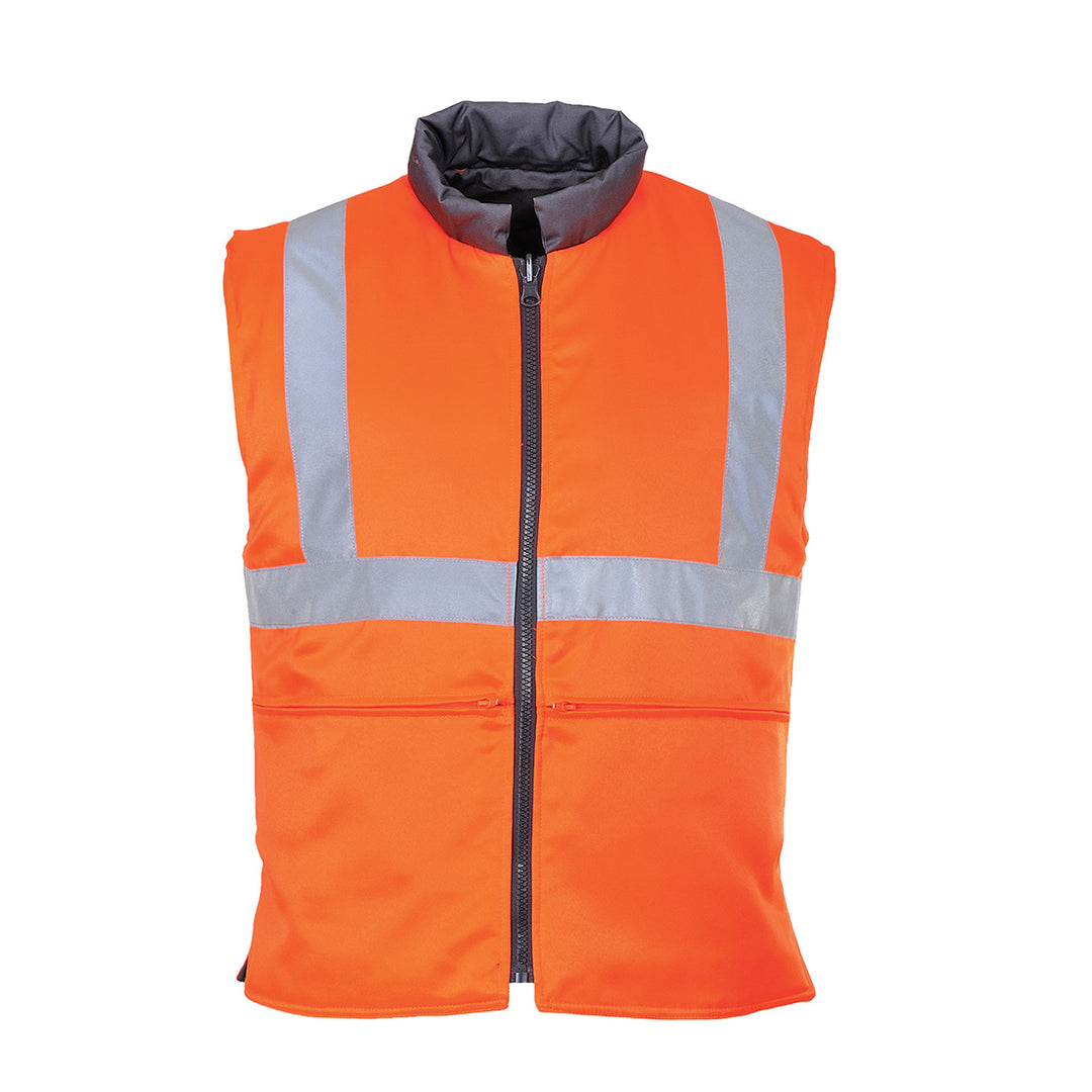 Hi-Vis Reversible Bodywarmer - Portocaliu
