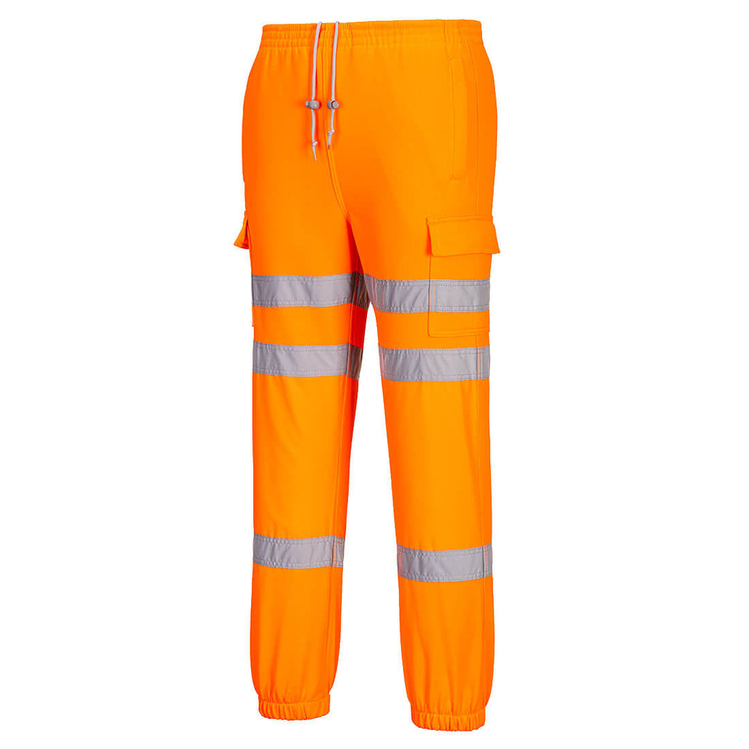 Pantaloni Jogger cu trei benzi Hi-Vis - Portocaliu