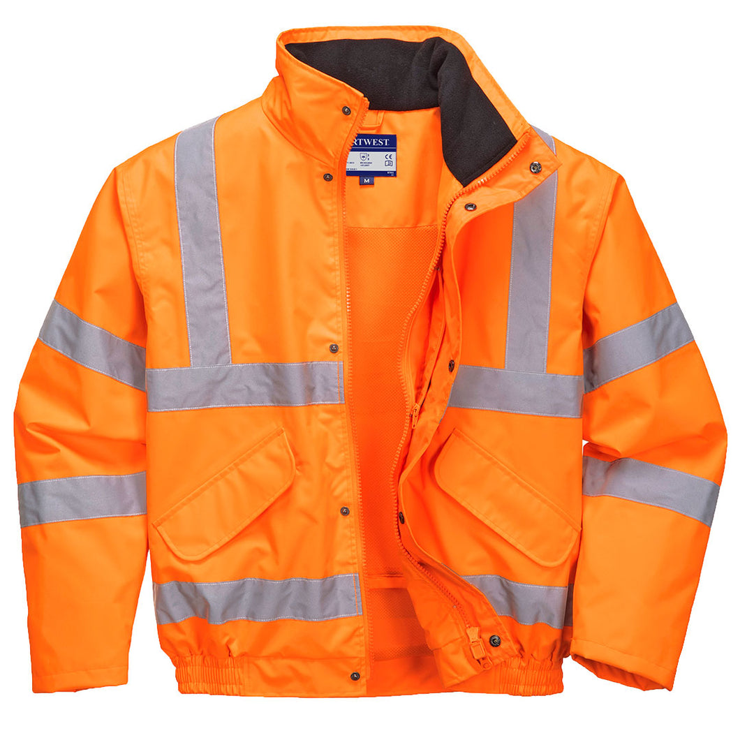 Jacheta Bomber Hi-Vis Respirabila. - Portocaliu