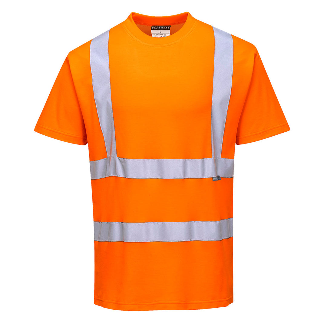 Tricou Cotton Confort cu Maneci Scurte - Portocaliu