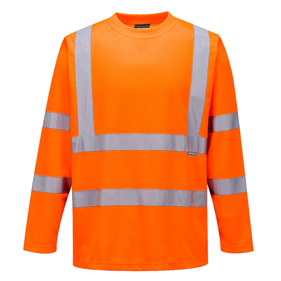 Tricou cu Maneci Lungi Hi-Vis - Portocaliu