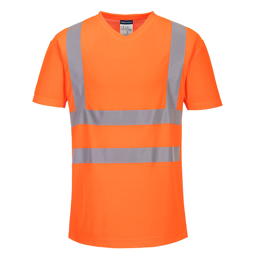 Tricou cu anchior cu inserții de plasa - Portocaliu