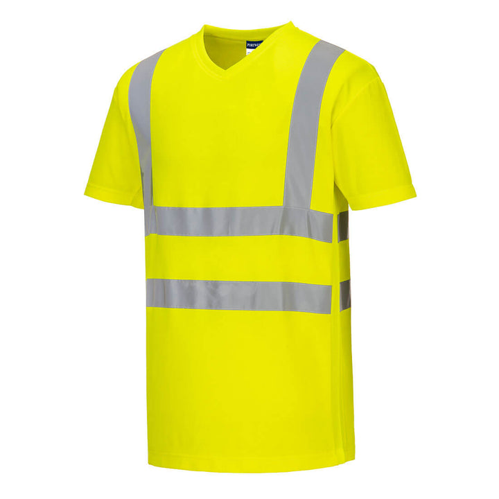 Tricou cu anchior cu inserții de plasa - Galben