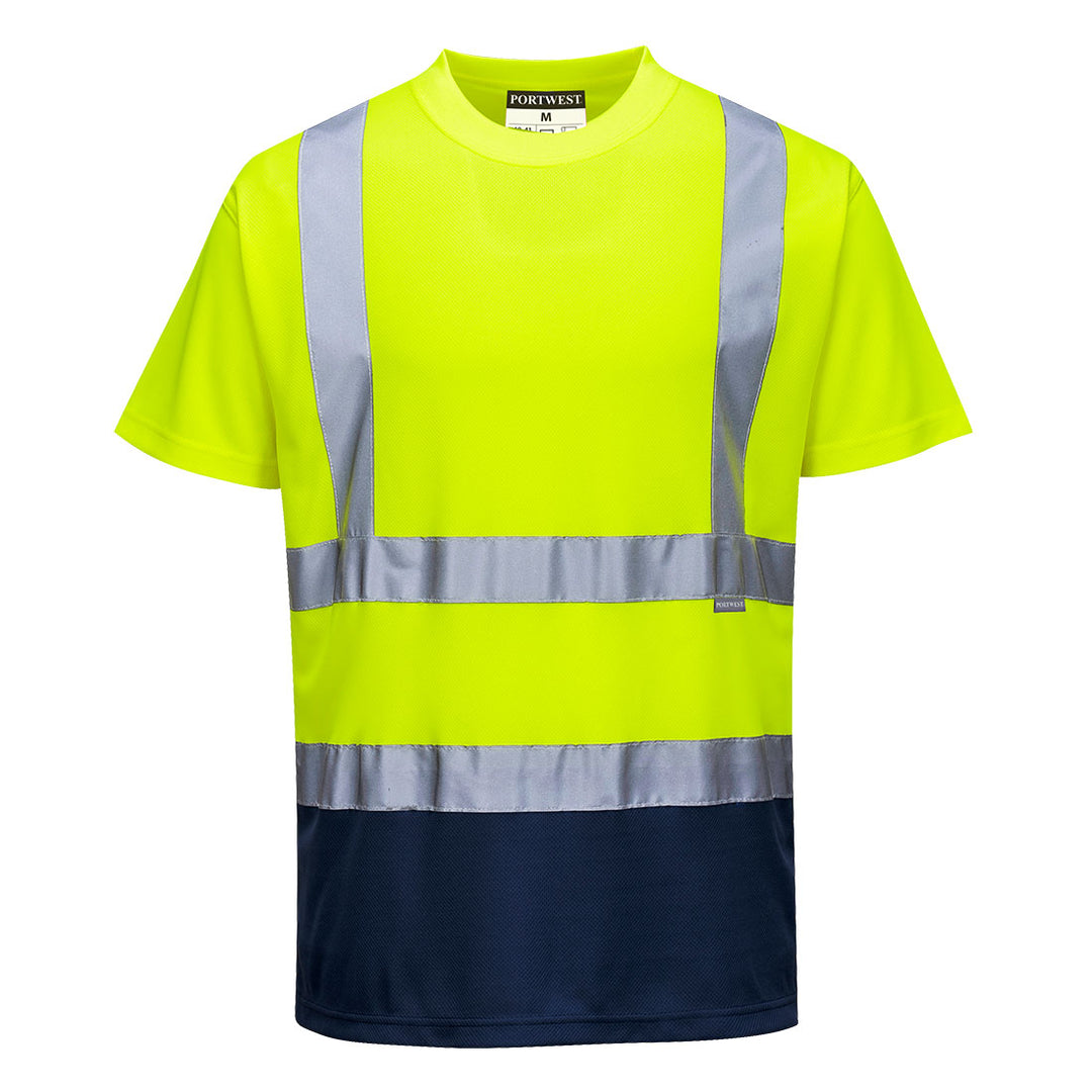 Tricou in Doua Nuante - Galben/Navy