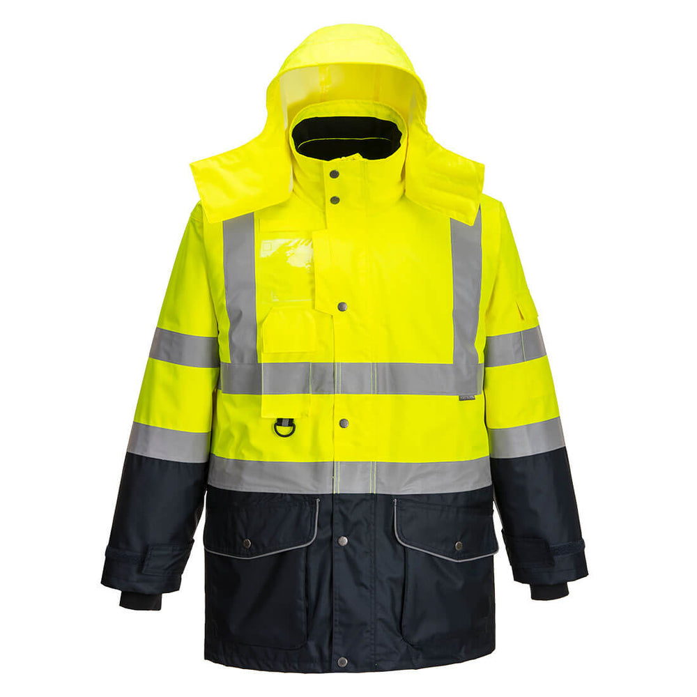 Jacheta respirabila Hi-Vis Breathable 7-in-1 Contrast Traffic - Galben/Navy
