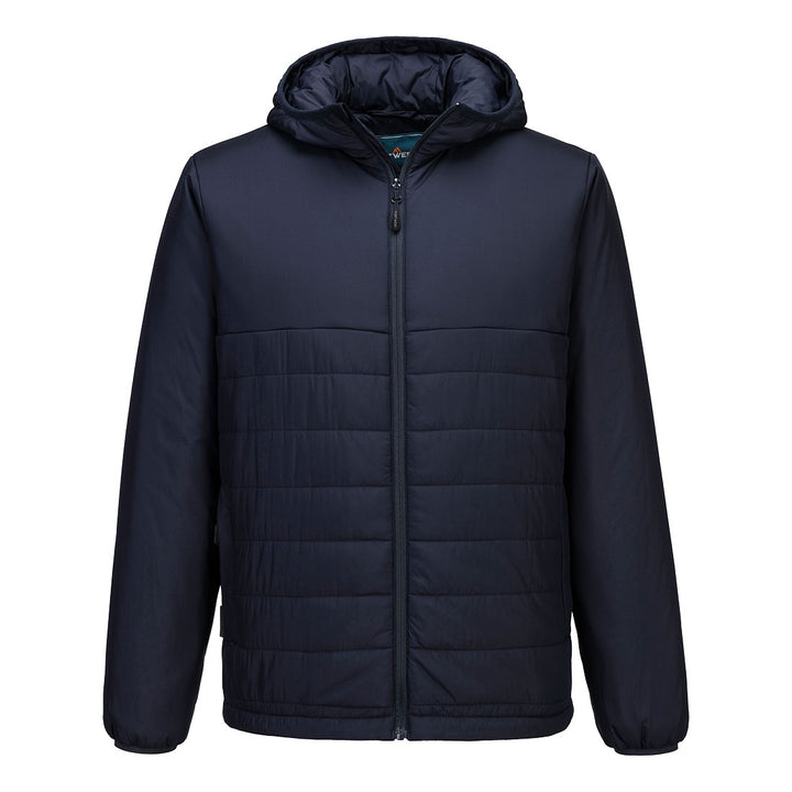 Hooded Insulated Baffle Jacket - Navy