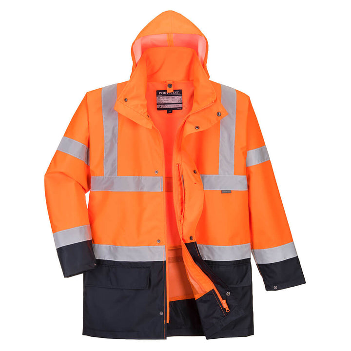Jachetă Hi-Vis 5-in-1 Contrast Essential - Portocaliu/Navy