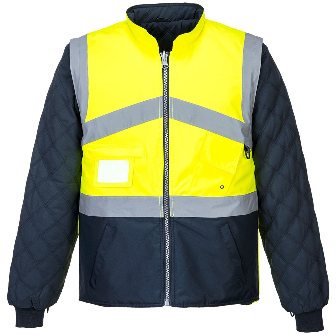 Jacheta respirabila Hi-Vis 2-in-1 Reversibla - Galben/Navy