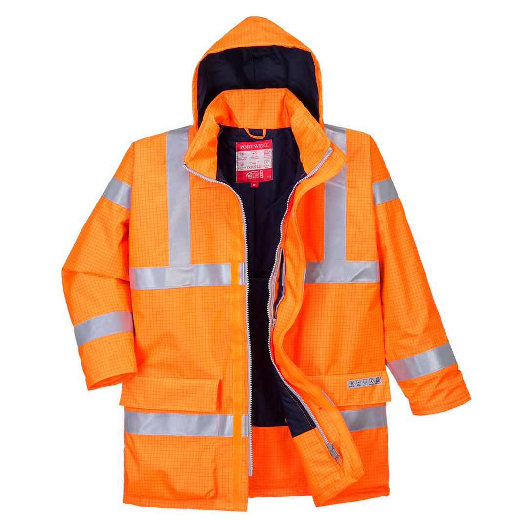 Jacheta Bizflame Rain Hi-Vis Antistatica si Ignifuga - Portocaliu